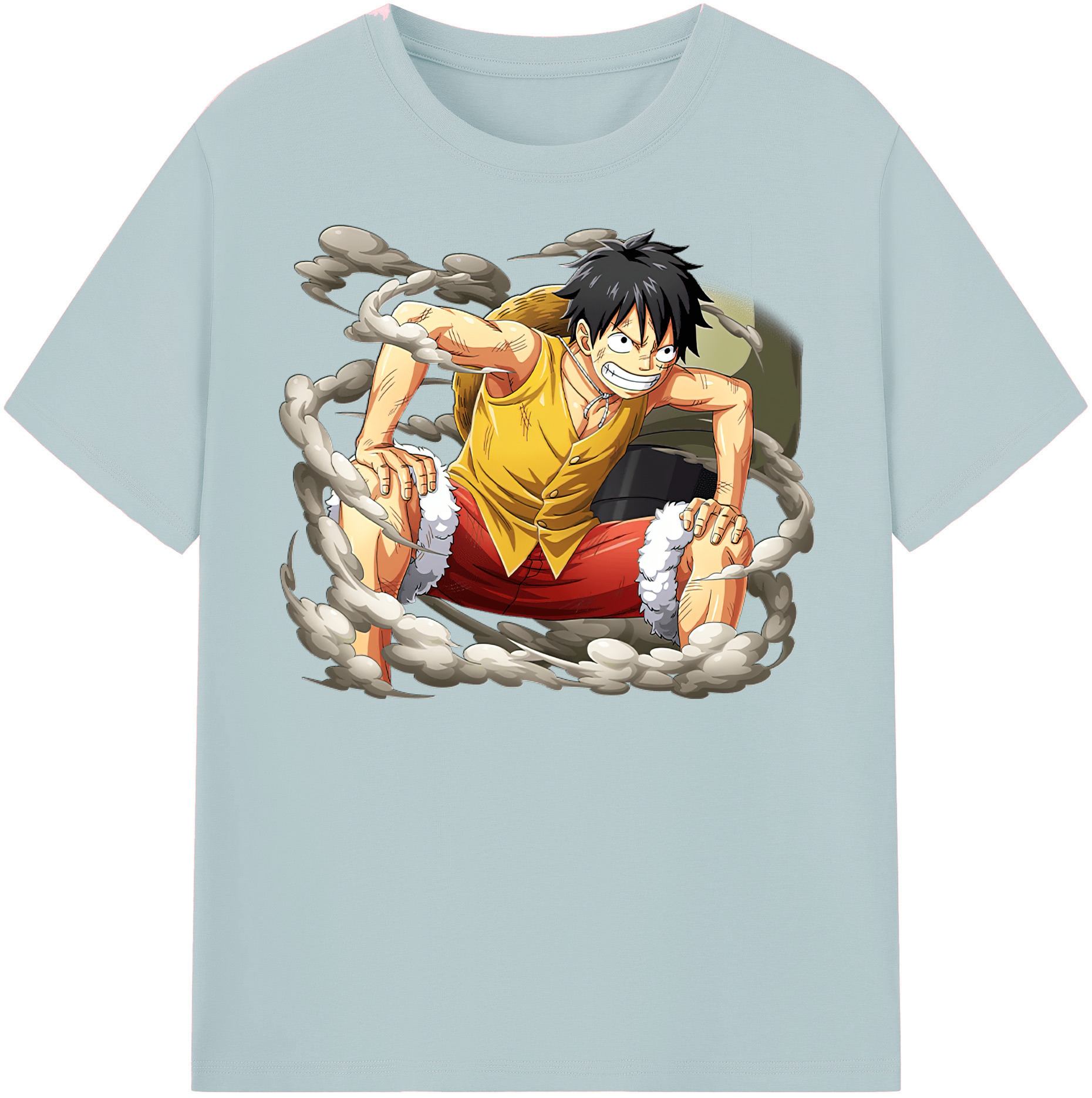 ワンピース モンキー・D・ルフィ ONE PIECE Monkey D. Luffy 綿100％半袖Tシャツ（フロントプリント）